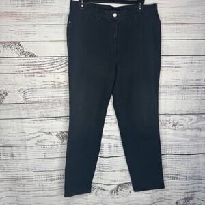 Chicos Black Stretch Straight Leg Denim Pants Med